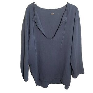 Caravana Gray Kaftan Cover Up Terry Tie  Lounge Top  One-Size Quiet Luxury light